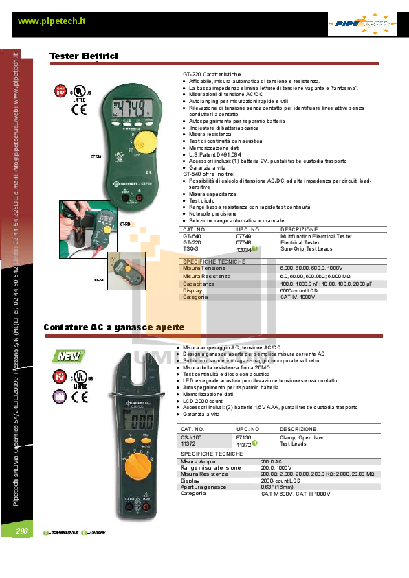 PDF manual for Greenlee Other 5708I Circuit Testers